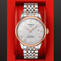 TISSOT天梭 官方授權 力洛克系列機械腕錶-玫瑰金 禮物推薦 畢業禮物 39mm/T0064072203300
