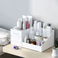 1PC Cosmetics Stationery Storage Box Desktop Dressing Table Skincare Shelf with Drawers