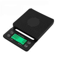 Portable Electronic Digital Kitchen Scale High Precision 0.1g Drip with Timer LCD Digital Coffee Scales Numerical Conversion