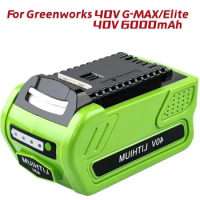 29472 Lithium Battery 40V 6.0 Ah, Compatible with 29462 Greenworks 40V G - MAX/Elite Wireless PowerTools 25322 25302