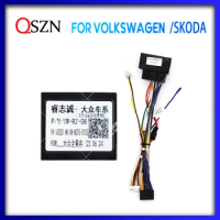 QSZN For SKODA Octavia /Rapid /Yeti /VW Golf 6 /Jetta/Touran Android Car Radio Canbus Decoder Wiring Harness Adapter Power Cable