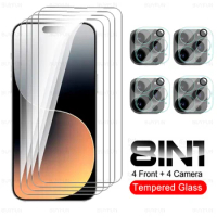 iPhone15Pro Glass 8in1 Camera Tempered Glass For Apple iPhone 15 Pro Max Screen Protector Film iPhone15 Plus 15Pro 15ProMax 2023