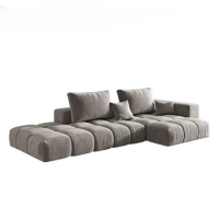 Mordern Luxury Fabric Sofa for Living Room Apartment Flannel Material Sofa Bed 2/3/4 Seater Sofa