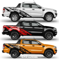 car sticker FOR Ford Ranger 2024 rear trunk decoration modification customized sports film