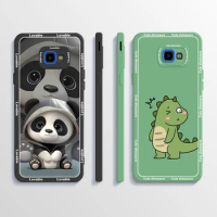 For Samsung Galaxy J4 Plus 2018 Phone Case Cute Panda Liquid Soft Silicone Cover For Samsung J4 J 4 Plus 2018 J4+ J415F J4Plus