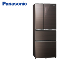Panasonic 國際牌500公升一級能效玻璃四門變頻冰箱曜石棕-NR-D501XGS-T