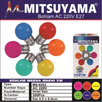 Lampu Bohlam LED Warna warni Lampu Hias 3w - MS-8203