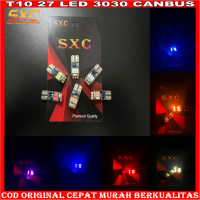 ORIGINAL LAMPU LED T10 27 LED 2016 CHIP LED CANBUS TX27 SUPER TERANG LAMPU SEIN MOTOR LAMPU SENJA MO
