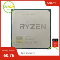 AMD For Ryzen 7 1800X R7 1800X 3.6GHz Octa-core 16-thread CPU processor L3=16M 95W YD180XBCM88AE Socket AM4