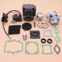 40mm Cylinder Piston Carburetor Ignition Coil Kit For Robin NB411 CG411 Air Filter Element Intake Manifold Gasket Oil Seal Set