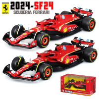 Ferrari SF25 รุ่นรถ F1, Bburago ใหม่, สเกล 1:43, ฤดูกาล 2025, หมายเลขรุ่น 16 #, Leclerc 55 #, Sainz,