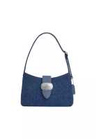 COACH ElizaSignature 24 女士單肩包牛仔布拼銀色拼靛藍CAK45