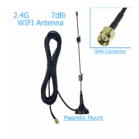 1PCS Wifi WLAN 5 X Range Booster SMA 2.4GHz 7DBI Wireless Antenna Extender + Base Omni-Directional Antenna