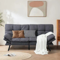 Convertible memory foam sofa bed, double sofa bed, breathable sheets, adjustable lounge sofa, futon set, living room sofa bed