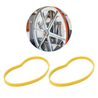 2PCS Band Saw Tires Woodworking Non Slip Rubber Tire Replacement For 8in Bandsaw Wheel Tire Yellow