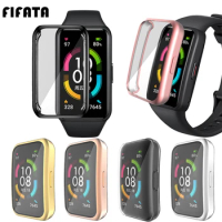 For Huawei Band 6 7 Smart Watch Soft TPU Protective Shell Accessories Full Screen Protector Cases For Honor Band 6 Frame Bumper