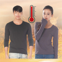【LIGHT&DARK】買2送2-發熱-圓領極暖絨衣-男/女款(保暖發熱/親膚)
