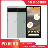 Original Google Pixel 6a 5G Mobile Phone NFC 6.1'' OLED 6GB RAM 128GB ROM 12.2MP+8MP Fingerprint Tensor Octa-Core SmartPhone