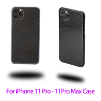 New Fashion Glossy Real Carbon Fiber Mobile Phone Case For iPhone 11 Cover 3k Carbon Pattern For iPhone 11PRO 11PRO Max Case