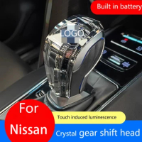 Car crystal gear shift head LED illuminated logo Gear head for Nissan Terra 2018-2023 Terra Shift lever head