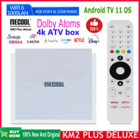 Latest Mecool KM2 Plus Deluxe Android 11 TV Box Google Certified Netflix 4K ATV BOX WiFi 6 Dolby Audio Dolby Atoms Media Player