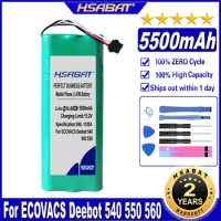 HSABAT Deebot 540 5500mAh Rechargeable Battery for Vacuum Cleanner ECOVACS Deebot 540 550 560 570 580 543 D56 D58 Batteries