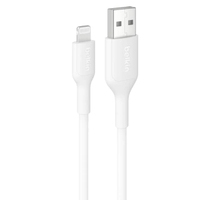 สายชาร์จ Lightning ทนทานขึ้น 25 เท่า รองรับ Apple CarPlay ชาร์จเร็ว 12 วัตต์ - CAA019 (สีขาว, 2 เมตร