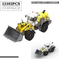 Lepin Moc-49777 Giant Liebherr L586 Project Remote Control Bulldozer Forklift Difficult Assembly Toys Children's Christmas GiftS