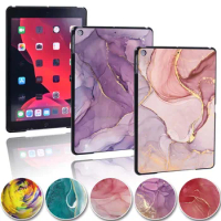 Watercolor Tablet Cover Case for Apple IPad 8 2020 10.2 Inch Ultra-thin Hard Shell Plastic Shockproof Tablet Case + Free Stylus
