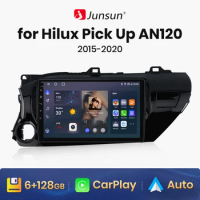 Junsun V1 AI Voice Wireless CarPlay Android Auto Radio For Toyota Hilux PickUp AN120 2015-2020 Car Multimedia GPS 2din autoradio