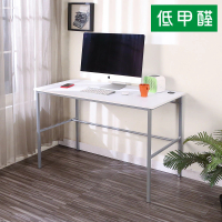 【BuyJM】簡單型木紋白寬120公分低甲醛粗管工作桌(電腦桌/工作桌)