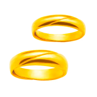 【元大珠寶】買一送一黃金戒指9999對戒堅定愛情(1.80錢正負5厘)
