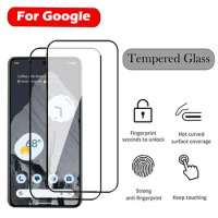 2PC Full Coverage Tempered Glass For Google Pixel 8 7 6 Pro Screen Protector For Google Pixel 7A 6A Glass
