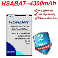 HSABAT 4300mAh BL-4U Battery for Nokia E66 3120C 6212C 8900 6600S E75 5730XM 5330XM 8800SA 8800CA