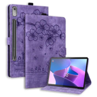 Funda For Lenovo Tab P12 P11 Plus 5G Pro 2nd Gen 12.7 11.2 11 inch Case Embossed Cover For Xiaoxin Pad Pro Plus 2023 2022 2021