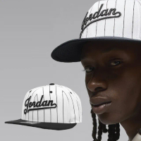 【NIKE 耐吉】棒球帽 Jordan Flight MVP Pro Structured 白 黑 可調帽圍 平簷帽(FV5299-100)