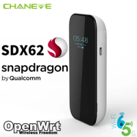 Chaneve MiFi Mobile Hotspot Portable 5G Sim Router Powered Qualcomm Snapdragon SDX62 and High-Speed ​​WiFi 6E OpenWRT OS ROUTER