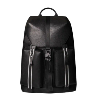 Backpack men's large-capacity computer bag travel bag fashion British style schoolbag leather men's backpack