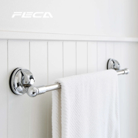 FECA 非卡 免鑽免釘 專利真空強力吸盤 毛巾架 收納架 E11-60cm(衛浴無痕首選 租屋族必備 無痕吸盤)