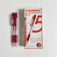 BULPOIN SNOWMAN V-5 (PAK) / BULPEN SNOWMAN V5 / PULPEN SNOWMAN (PACK) MERAH