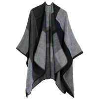 Shawl Wearing Blanket Ponchos Coat, Cashmere Scarves, Winter Sofa, Warm, Wearable, Throw Home, Lazy Wraps, Thick Capes