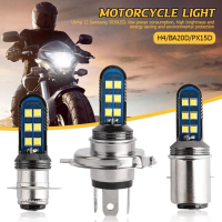 Đèn pha 12V 12 SMD xe máy H4 BA20D PX15D LED Hi Lo H6 BA20D Đèn pha # 437217