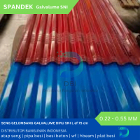 Seng Gelombang Galvalume Biru 180 x 100 cm 0.30 mm 0.35 mm 0.40 mm 0.45 mm 0.50 mm 0.55 mm Super SNI
