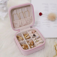 Kotak Perhiasan Aksesoris Cincin Kalung Anting Emas Mini Ring Earring Necklace Jewerly Box 817 Biru