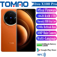Original Vivo X100 Pro 5G Cell phone 6.78" 5400mAh 100W Octa Core Dimensity9300 50W Wireless 50MP Rear Camera Android 14 NFC