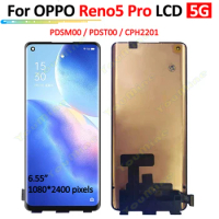 6.55" AMOLED For Oppo Reno5 Pro LCD Display Screen +Touch Panel Digitizer For Oppo reno 5 pro LCD PDSM00 PDST00 CPH2201 display