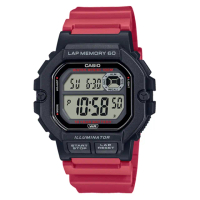 【CASIO 卡西歐】CASIO 電子錶 運動訓練 十年電力 樹脂錶帶 防水100米 WS-1400H(WS-1400H-4A)