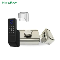 Smart Electronic Fingerprint Electric Motise Door Lock with IC Card Support Tuya App for Wooden Iron Stainless Steel Gate