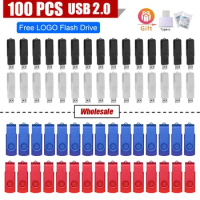 100PCS/lot Colour USB Flash Drive wholesale 2.0 4G 8G 16GB Memory Stick Pendrive 32GB 64GB 128GB USB Stick Flash Disk Free laser