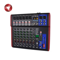 Professional 8-channel audio sound mixer 99 DSP effects USB inputs